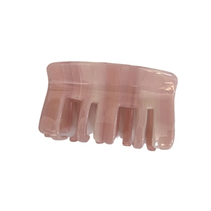 Elegant aurora pink marble textured acetate hair claw clip with a secure grip design