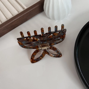 Pince à cheveux papillon élégante en acétate écaille de tortue pour coiffure femme