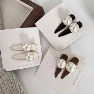 Lot de barrettes à cheveux vintage avec perles et design élégant en forme de goutte