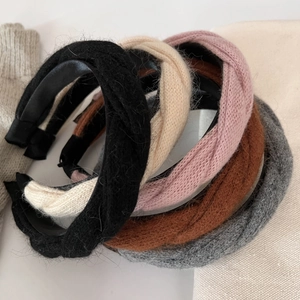 Serre-têtes d'hiver en maille torsadée pour femmes en plusieurs couleurs douces