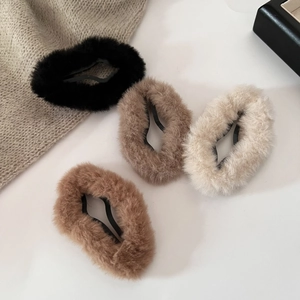 Sweet Plush Cloud Shape BB Hair Clips Faux Fur Side Pins Autumn Winter Hairpins Women Hair Accessories