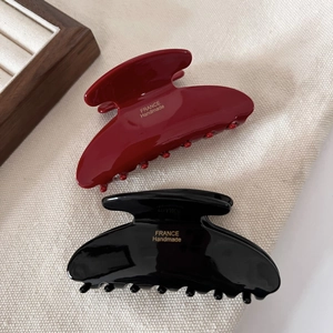 Elegant Acetate Hair Claw Clip Minimalist Glossy France Handmade Shark Clip For Women Bun Hair Accessories