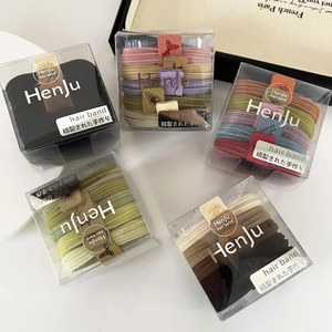 High Elastic Seamless Hair Scrunchies Durable Boxed Set Multi-color Fabric Hair Ties Ponytail Holder For Women Girls Kids