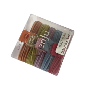 Durable seamless high elasticity hair ties set in clear gift box with multiple colors