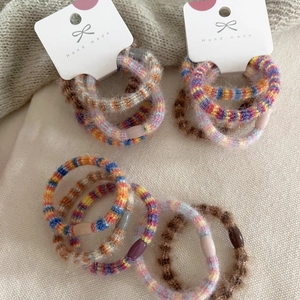 Women Autumn Winter Plush Patchwork Scrunchies Multicolor Fabric Elastic Hair Bands Soft Warm Rainbow Ponytail Hair Ties