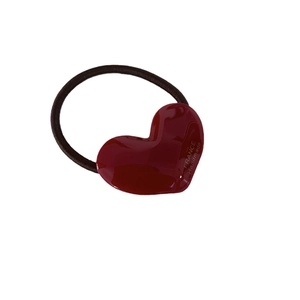 Coletero minimalista con corazón rojo y letras doradas francesas de alta elasticidad para mujer