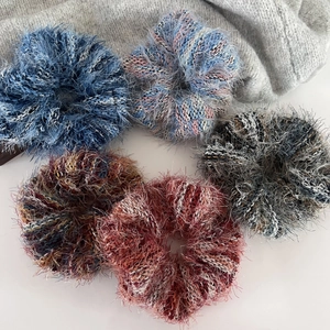 Elastici per Capelli Oversize in Peluche a Maglia Autunno Inverno Donna Colore Misto Soffici Elastici Accessori per Capelli