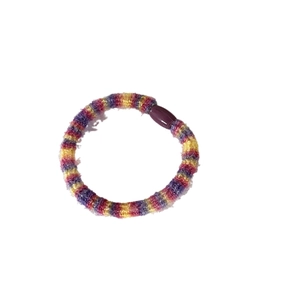 Colorful plush woven elastic hair scrunchie with high elasticity for ponytails