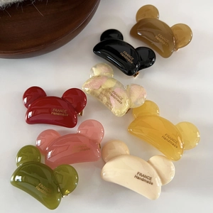 Niedliche Mickey-Ohren-Haarspangen-Set aus Acetat in acht Farben für Mädchen und Frauen