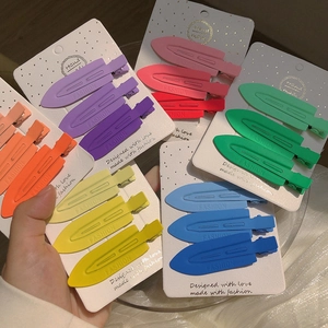Lot de 3 barrettes à cheveux mates sans couture pour femmes aux couleurs vives