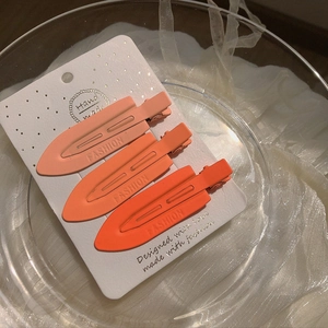 Lot de 3 barrettes sans couture avec dégradé orange et finition mate élégante