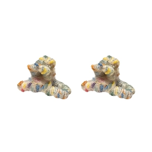 Mini fermagli per capelli in tweed colorato da donna, stile dolce e carino per autunno-inverno