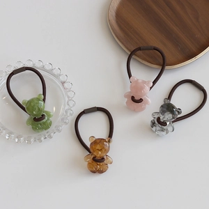 Süße Harz Gelee Bär Haargummis Für Damen Mädchen Koreanischer Stil Elastische Gummibänder Bunte Bärenförmige Haarschmuck