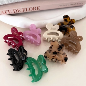 French Style Acetate Mini Hair Claw Clips For Women Cute Rabbit Shape Small Hair Clips Gold Label Hair Accessories