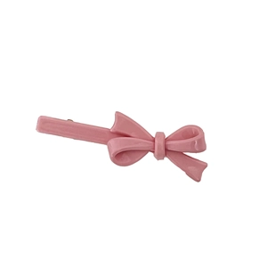 Roze matte strik haarspeldjes set voor dames met een elegante minimalistische look