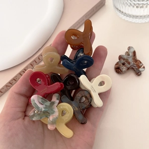 Chic acetic acid mini hair claws in multiple colors for stylish hair styling