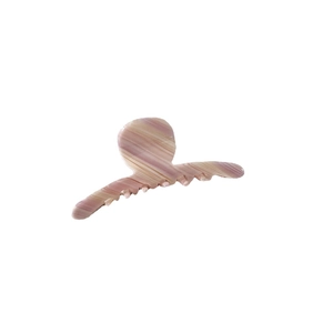 Haarklammer aus Acetat mit rosa Marmor-Farbverlauf und gestreiftem Erdbeereis-Muster-Design