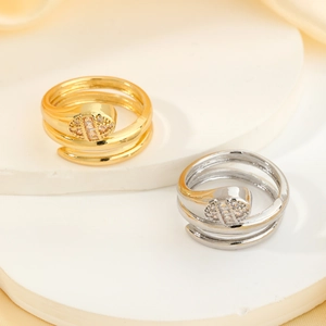 Fashion Copper Snake Shape Open Ring For Women Adjustable Rhinestone Inlaid Gold Silver Animal Zodiac Finger Ring Jewelry