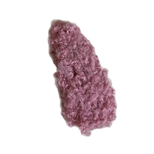 Soft pink plush lamb wool hair clip for women, stylish autumn winter fuzzy hair accessory
