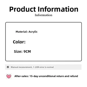 Detailed specification of the French style acetic acid hair clip in acrylic material 9CM