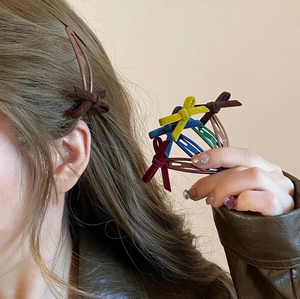 Pince à Cheveux Nœud en Velours Style Coréen Élégante Barrette à Clip BB Rétro Automne Hiver Accessoire Cheveux Femme
