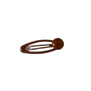Brown cute bear hair clip and sweet aesthetic BB clip for women hairstyle decoration