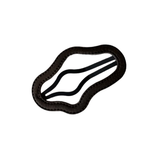 American style plaid wave brown flocking hair clip for women fashion hair styling accessory