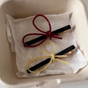 Élégante Pince à Cheveux Nœud en Acétate Fait Main Ligne Géométrique Pince Bec de Canard Accessoires Cheveux Mode Femmes