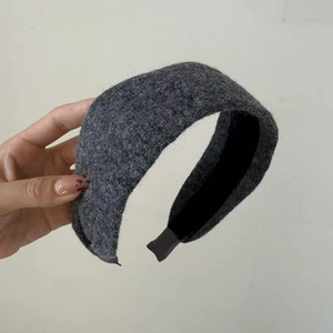 Detailed macro view showing the thick dark gray wool texture and black anti-slip lining