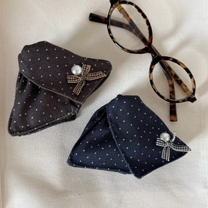 Pinza per Capelli Vintage in Raso a Pois per Donna Elegante Fiocco Plaid Perla Artificial Sintetica Clip per Capelli a Triangolo Styling