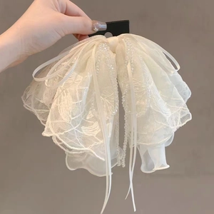 Pince À Cheveux Élégante En Dentelle Blanche Avec Broderie Et Perles Accessoires De Cheveux De Mariage Romantiques Pour Femmes