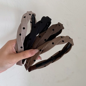 Vintage Polka Dot Twist Headband For Women Retro Fabric Criss Cross Hair Hoop Wide Knot Hairband Fashion Hair Accessories