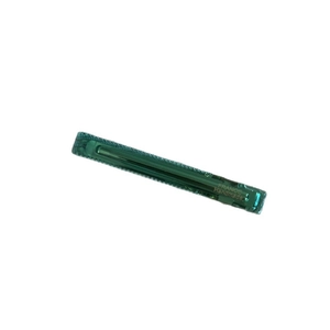 Minimalist translucent green rectangular hair clip with France Handmade engraving