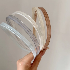 Lot de 5 serre-têtes antidérapants en résine translucide avec dents de maintien internes