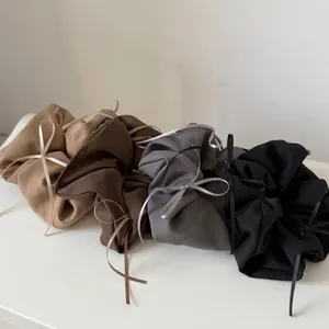 Ballet Style Ribbon Hair Scrunchie Fabric Bow Hair Elastic For Women Korean Fashion Large Hair Accessories For Ponytail