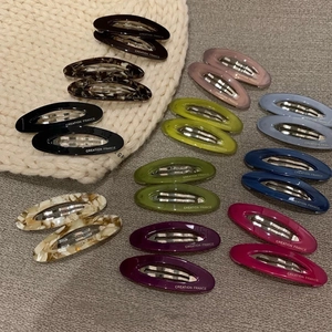 Barrettes à Cheveux Géométriques en Acétate Style Français Pinces BB Motif Marbre Écaille de Tortue Accessoires de Mode Femme