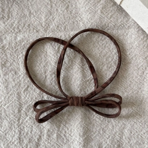 Élastique à cheveux avec nœud léopard marron et bande haute élasticité pour femmes