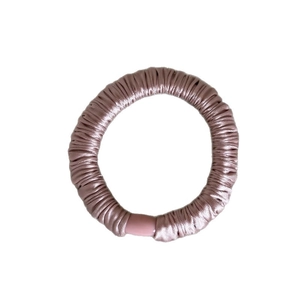 Elastico per capelli in seta di ghiaccio senza cuciture in elegante oro rosa satinato