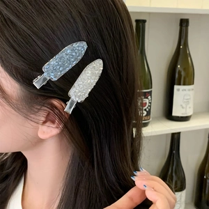 Exquisite Metal Duckbill Hair Clip With Crushed Crystal Rhinestones Elegant Side Barrette For Women Daily Hair Accessories