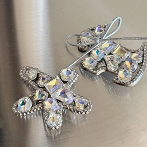 Rhinestone Dog Star Duckbill Hair Clip Alloy Crystal Side Hairpin Elegant Commute Headwear For Women Girls