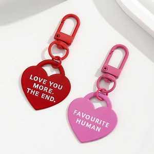 Portachiavi in Lega a Forma di Cuore Colore Caramella Pendente Borsa Cuore Portachiavi Metallo Regalo Donna