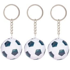 3D Mini Football Basketball Keychain Acrylic Metal Sports Ball Key Ring For Men Women Car Bag Pendant Fans Gift