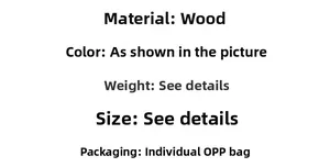 Detaillierte Spezifikationen für blauen Holz-Schlüsselanhänger inklusive Material und Verpackung