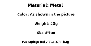 Detailed specs for metal boxing keychain with 20g weight and 8x3cm size in OPP bag