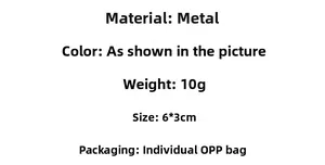 Detailed specifications chart for the rainbow balloon keychain showing size and materials