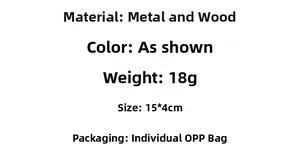 Detailed specifications showing 15x4cm size, 18g weight and wooden baseball keychain materials