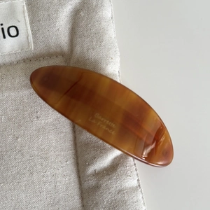 Fermaglio per capelli ovale stile francese in acetato tartarugato lucido