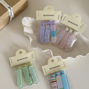 Set di 12 fermagli per capelli a fiori e quadri in viola, rosa, verde e blu