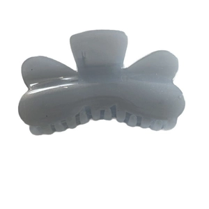 Elegant Morandi blue jelly-colored hair claw clip with a glossy minimalist finish