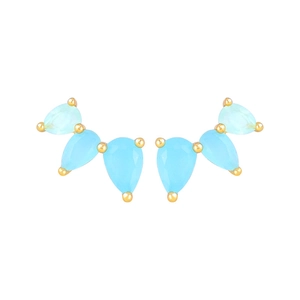 Elegant Wing Stud Earrings With 925 Sterling Silver Earring Post Copper Gradient Zirconia Ear Jewelry For Women Daily Accessories